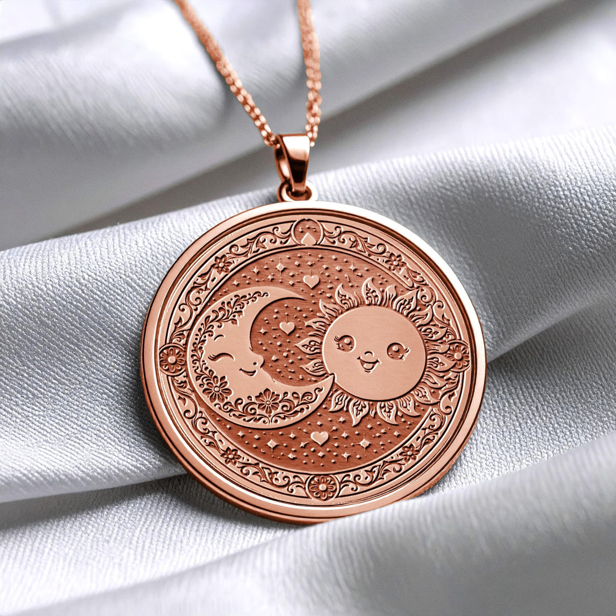 Celestial Sun and Moon Pendant – Balance, Energy & Cosmic Harmony