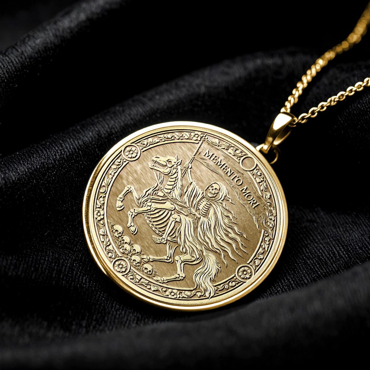 Memento Mori Pendant – Live Fully, Mortality Awaits