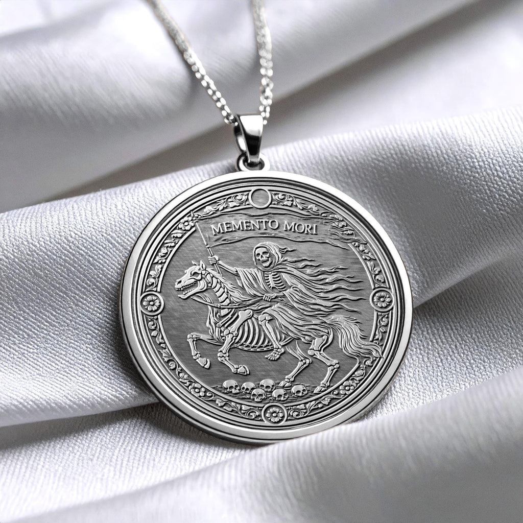 Memento Mori Pendant – Live Fully, Mortality Awaits