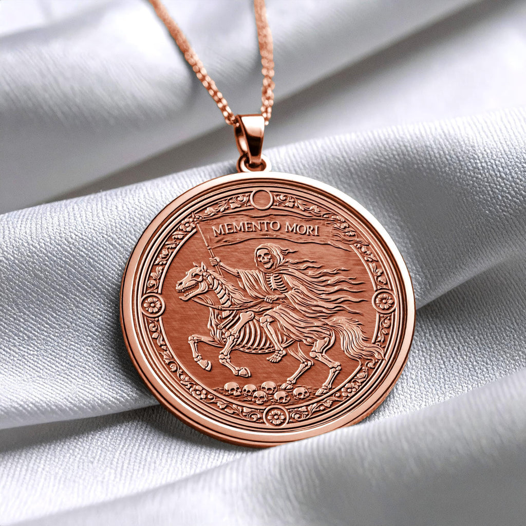 Memento Mori Pendant – Live Fully, Mortality Awaits