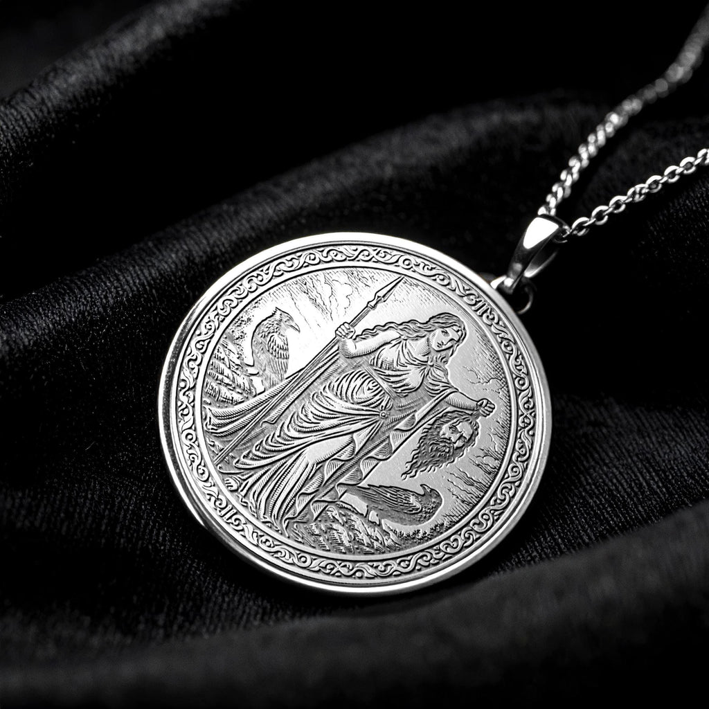 Morrigan Goddess Necklace - Pendant of Power and Fate