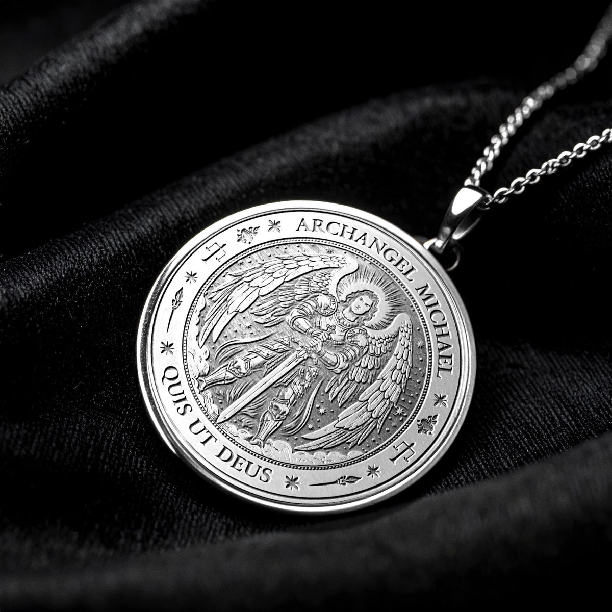Archangel Michael Necklace – Guardian Angel Pendant for Protection and Faith