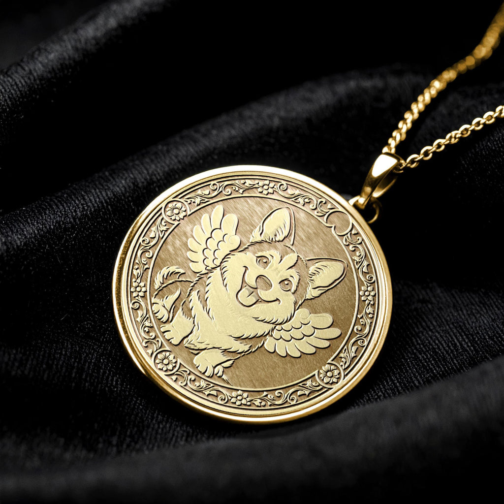 Pembroke Welsh Corgi Necklace - 14k Gold Dog Pendant