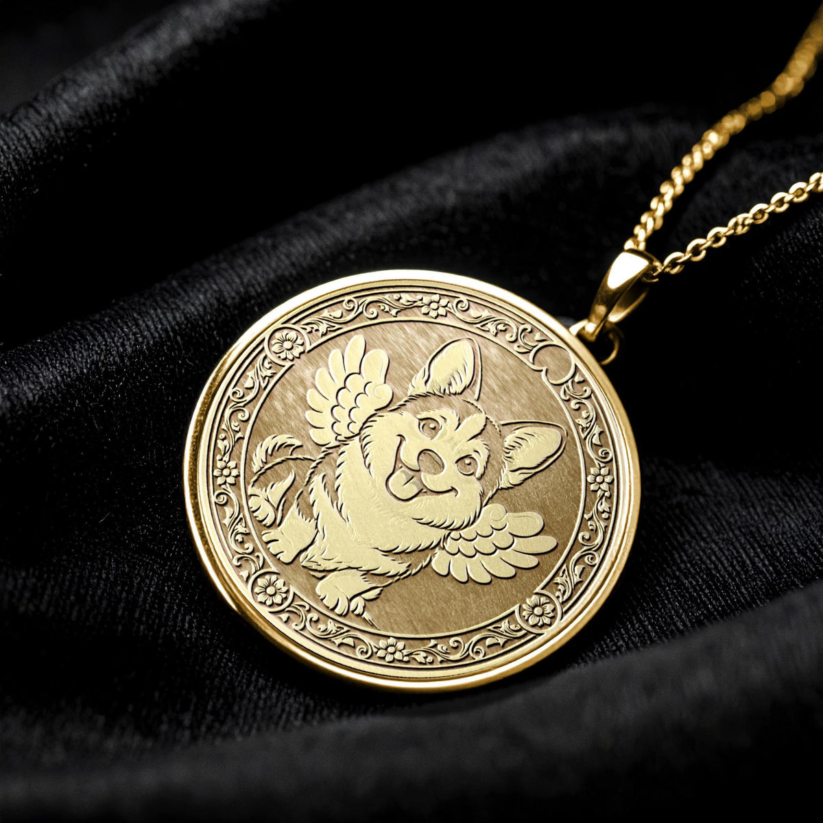 Pembroke Welsh Corgi Necklace - 14k Gold Dog Pendant