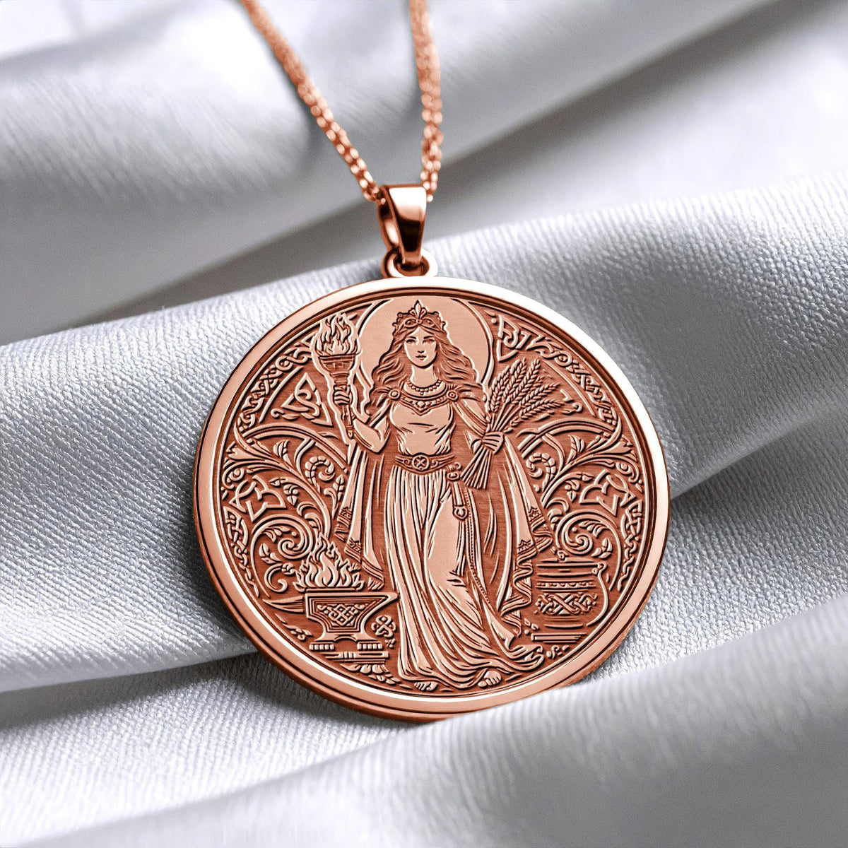 Goddess Brigid Pendant Celtic Mythology Jewelry