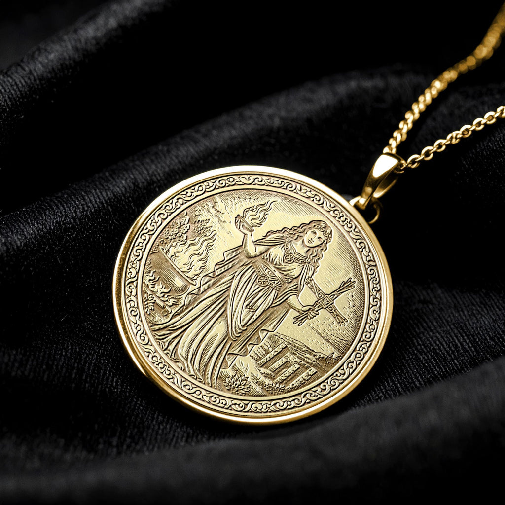 Brigid Necklace – Celtic Goddess Pendant for Healing, Feminine Power and Protection