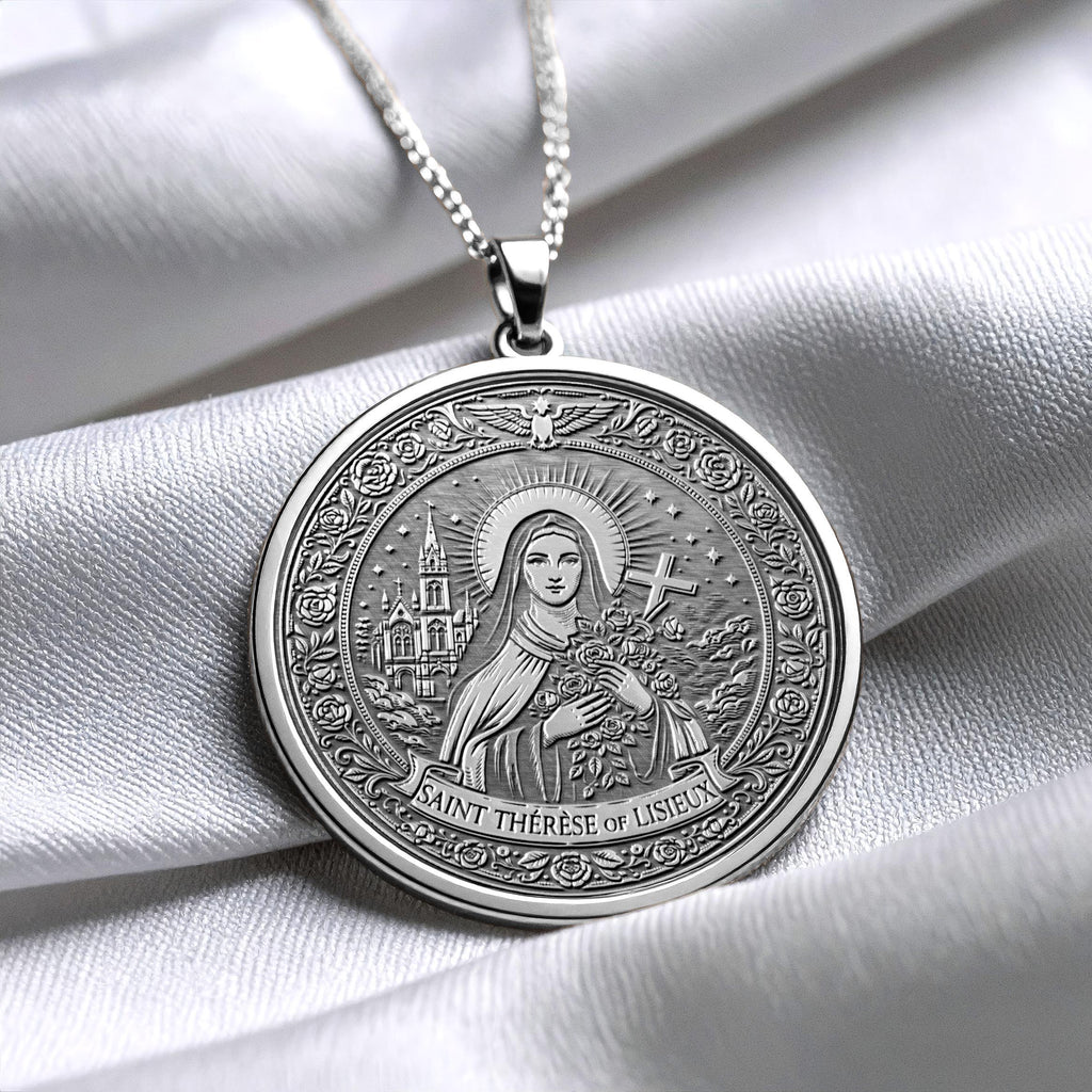 Saint Teresa Necklace – Catholic Patron Saint Pendant for Faith and Devotion