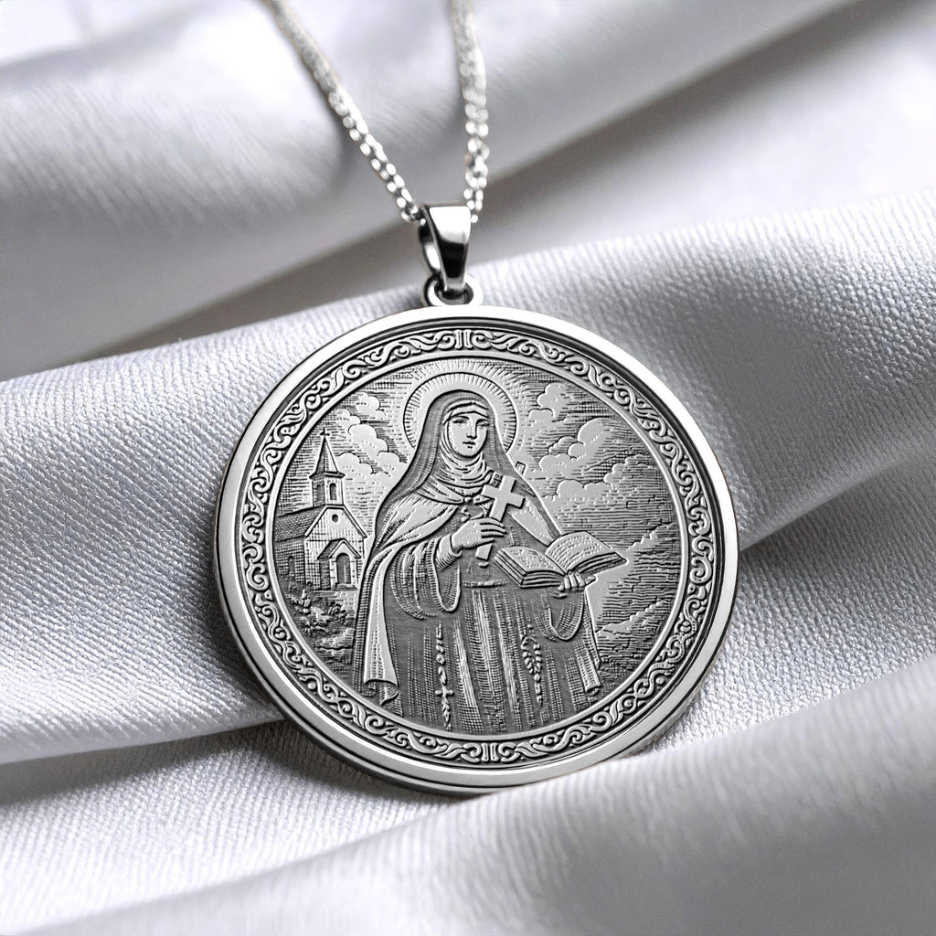 Saint Teresa of Ávila Pendant – Catholic Jewelry, Spiritual Gift
