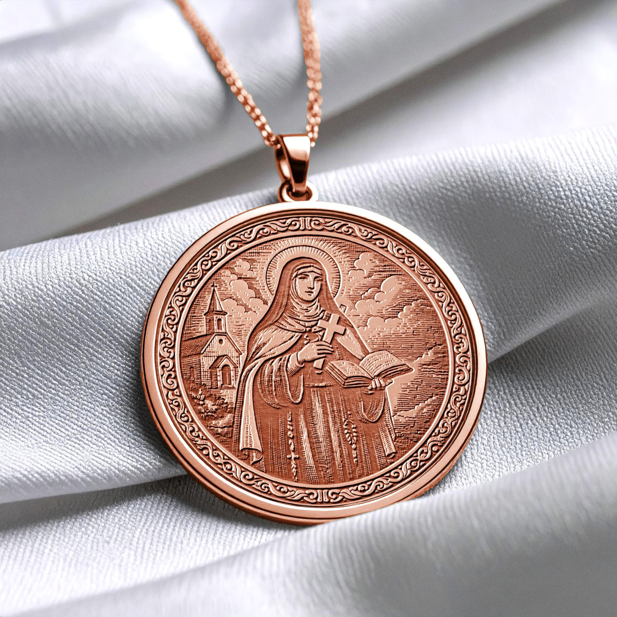 Saint Teresa of Ávila Pendant – Catholic Jewelry, Spiritual Gift