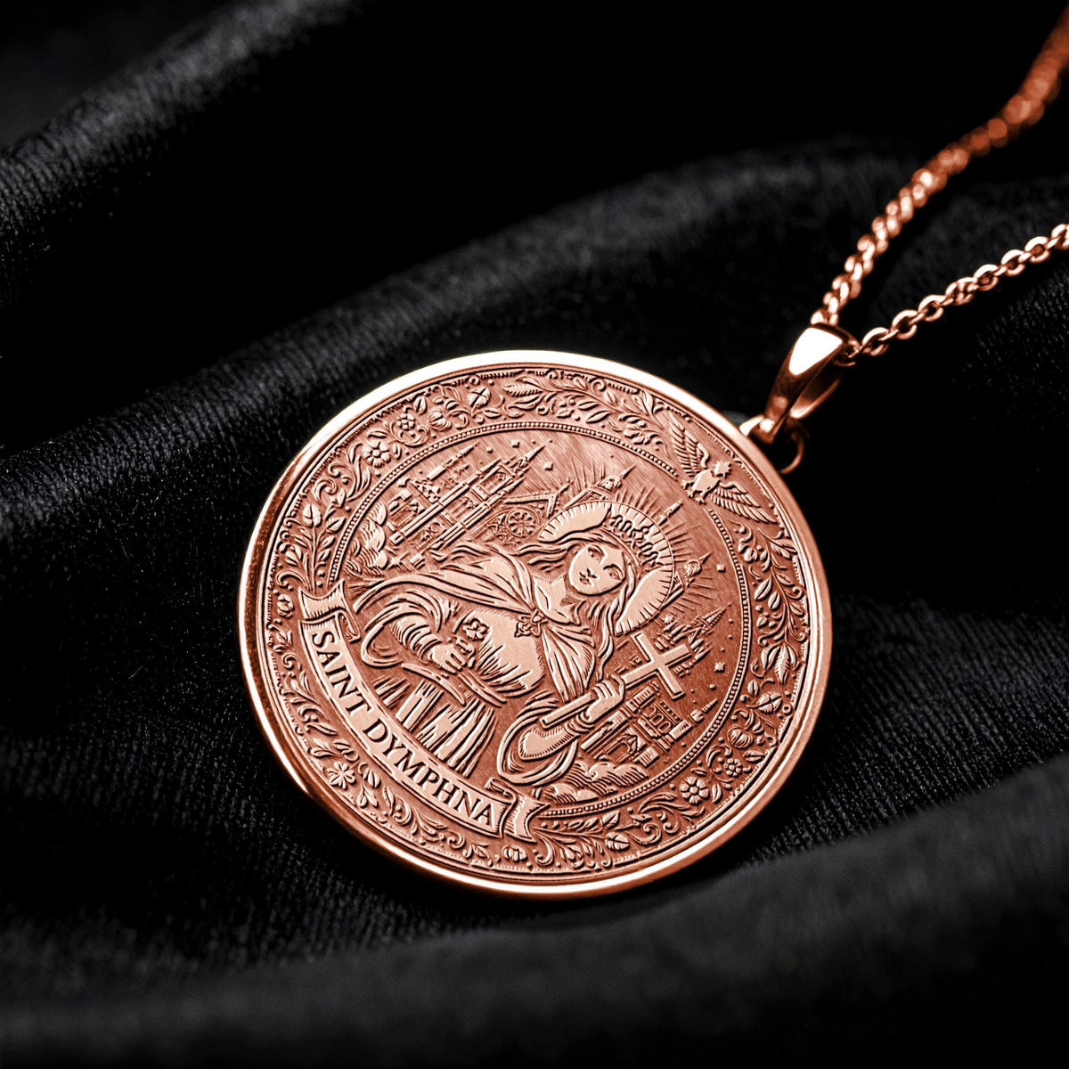 Saint Dymphna Pendant - Necklace for Mental Peace and Emotional Healing