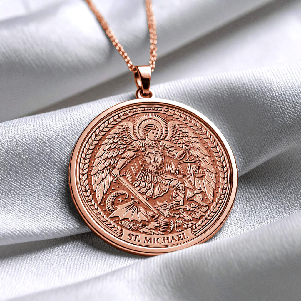 Archangel Michael Pendant Necklace – Protection, Strength & Divine Guidance