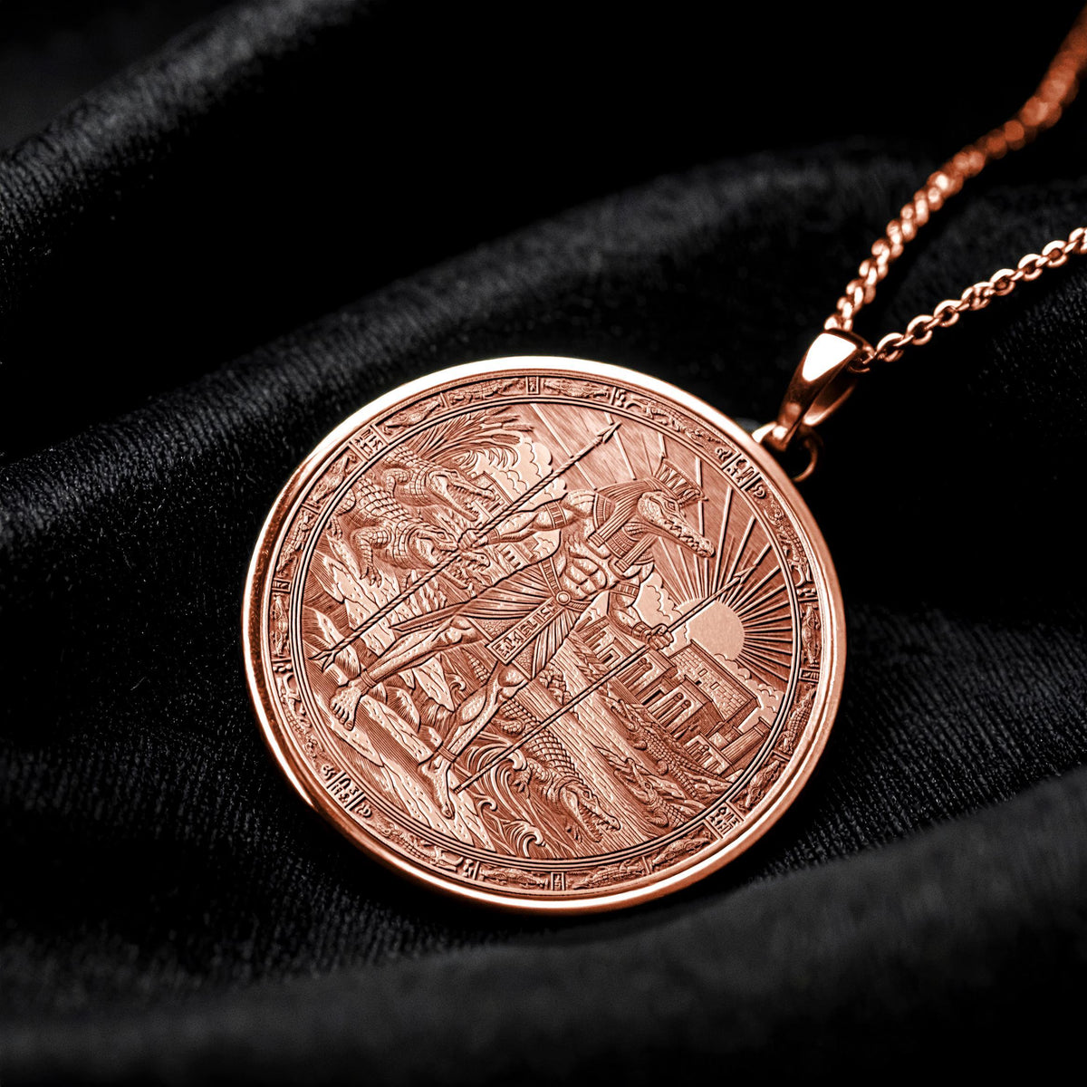 Ancient Egyptian Sobek Necklace, Strength and Protection Pendant  , Guardian of Nile