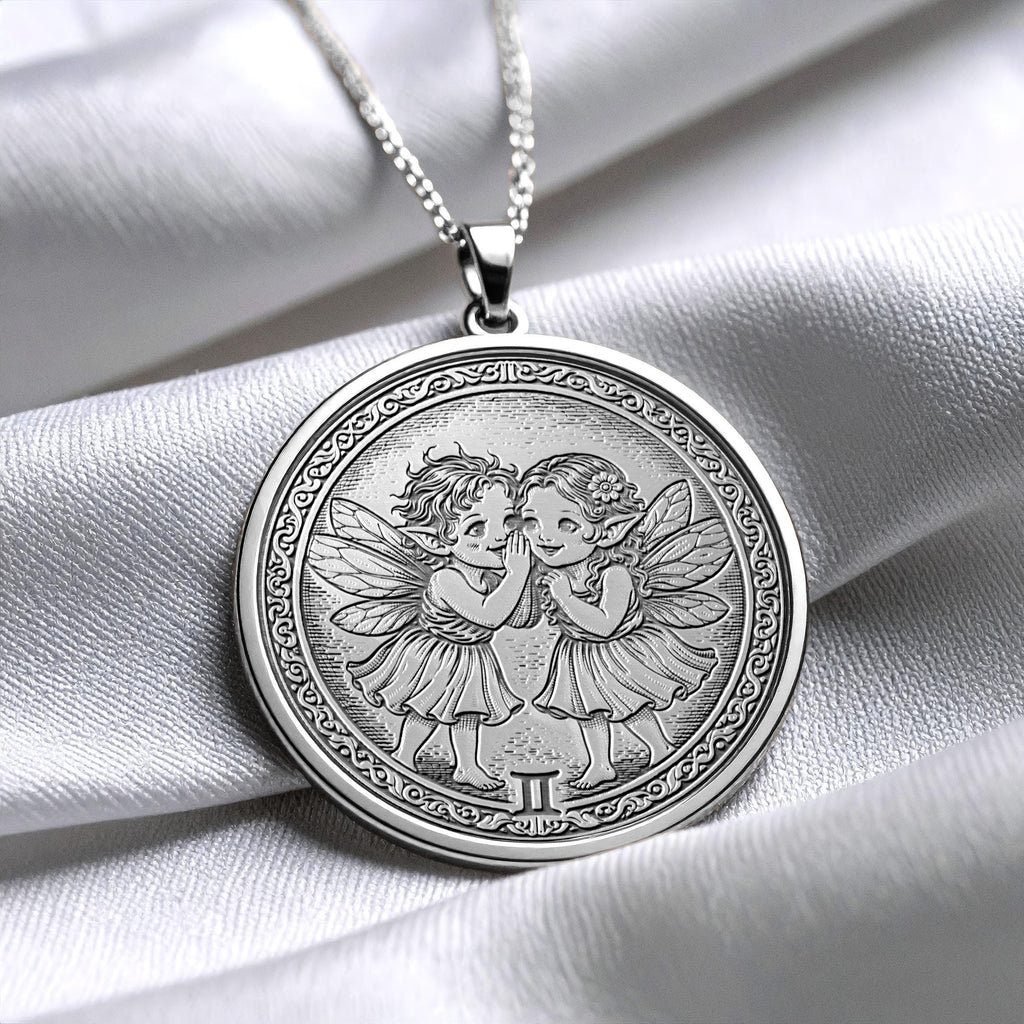 Gemini Zodiac Pendant – Necklace of Duality & Intelligence Symbol