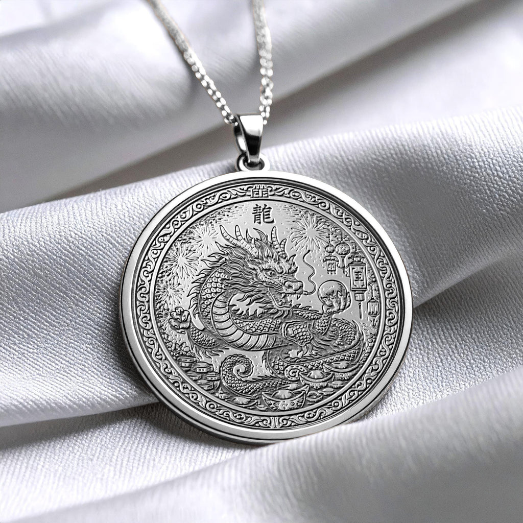 Year of the Dragon Chinese Zodiac Necklace - Pendant of Power, Success & Good Fortune Symbol