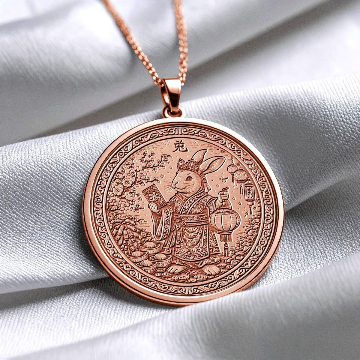 Year of the Rabbit Chinese Zodiac Necklace - Pendant of Luck, Grace & Renewal