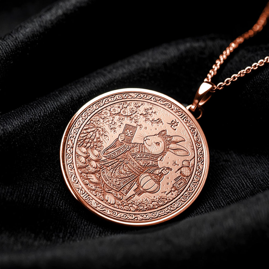 Year of the Rabbit Chinese Zodiac Necklace - Pendant of Luck, Grace & Renewal