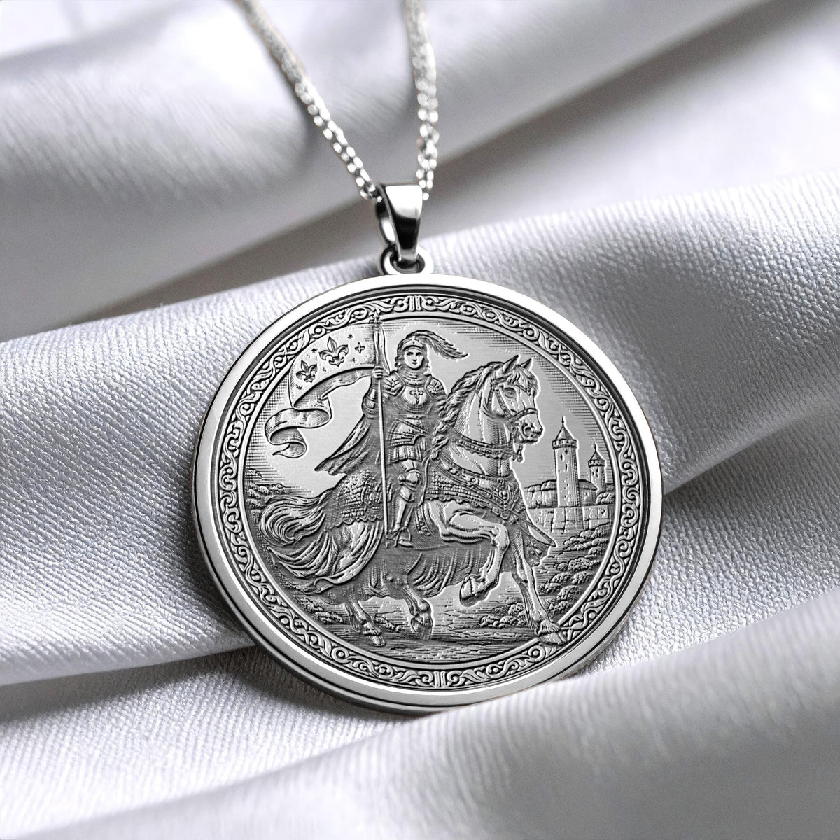 Joan of Arc Necklace - Warrior Spirit Pendant