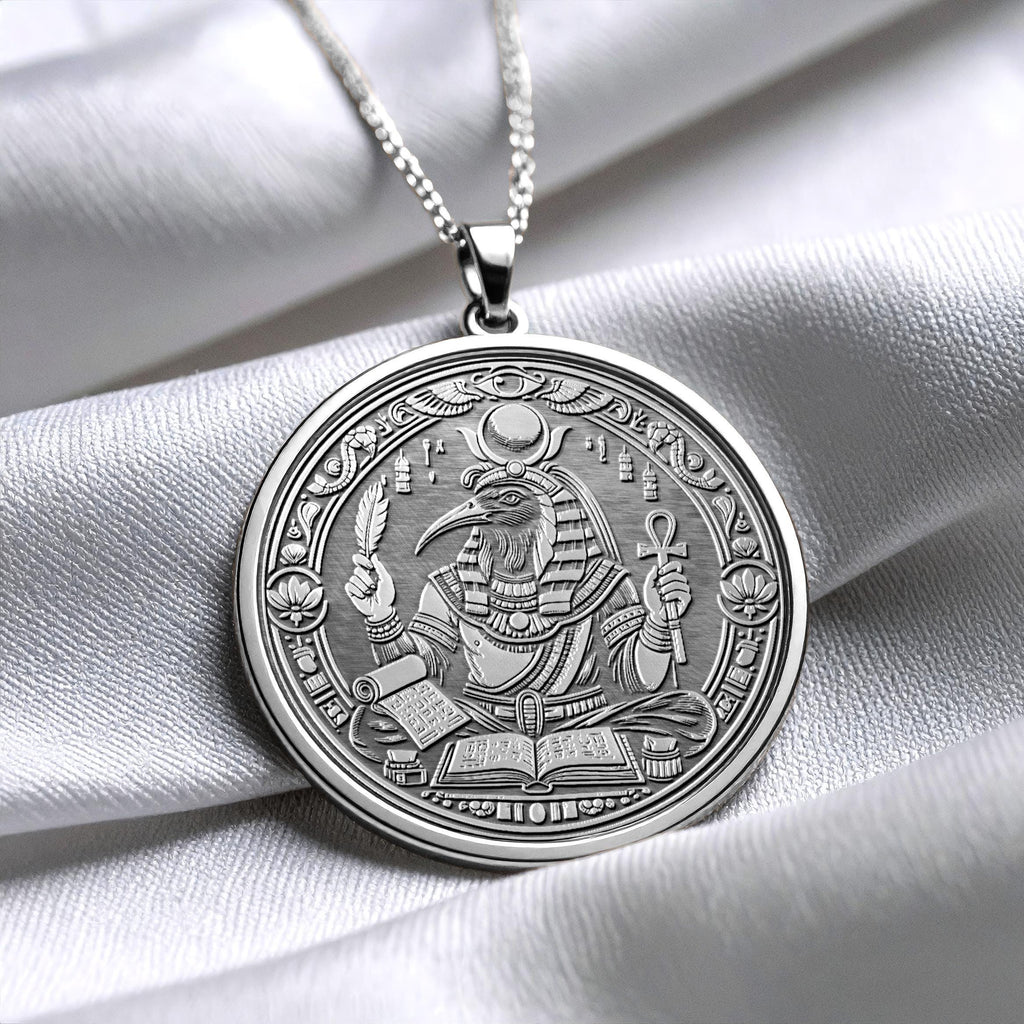 Thoth Pendant – Egyptian God Medallion, Sacred Amulet