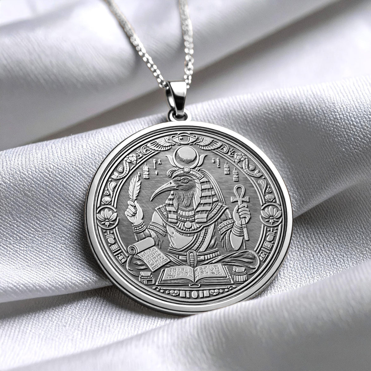 Thoth Pendant – Egyptian God Medallion, Sacred Amulet