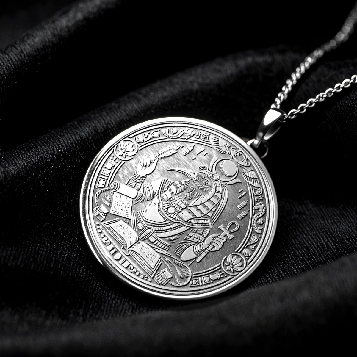 Thoth Pendant – Egyptian God Medallion, Sacred Amulet