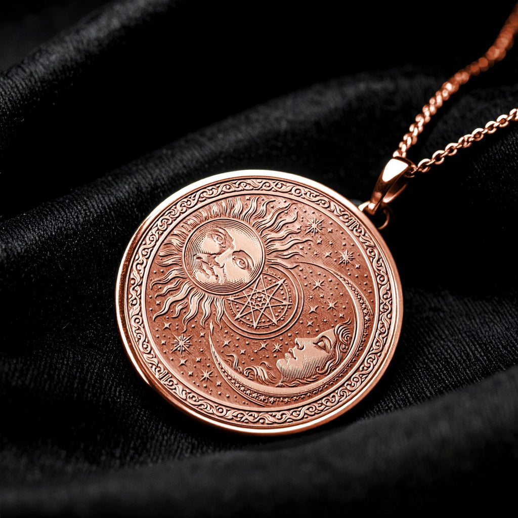 Sun and Moon Necklace – The Balance of Light and Shadow Pendant