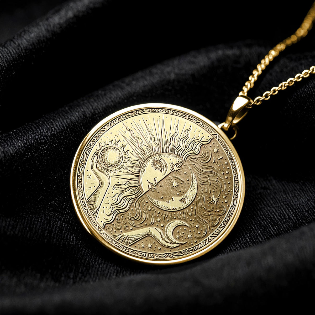 Celestial Sun Moon Energy Pendant