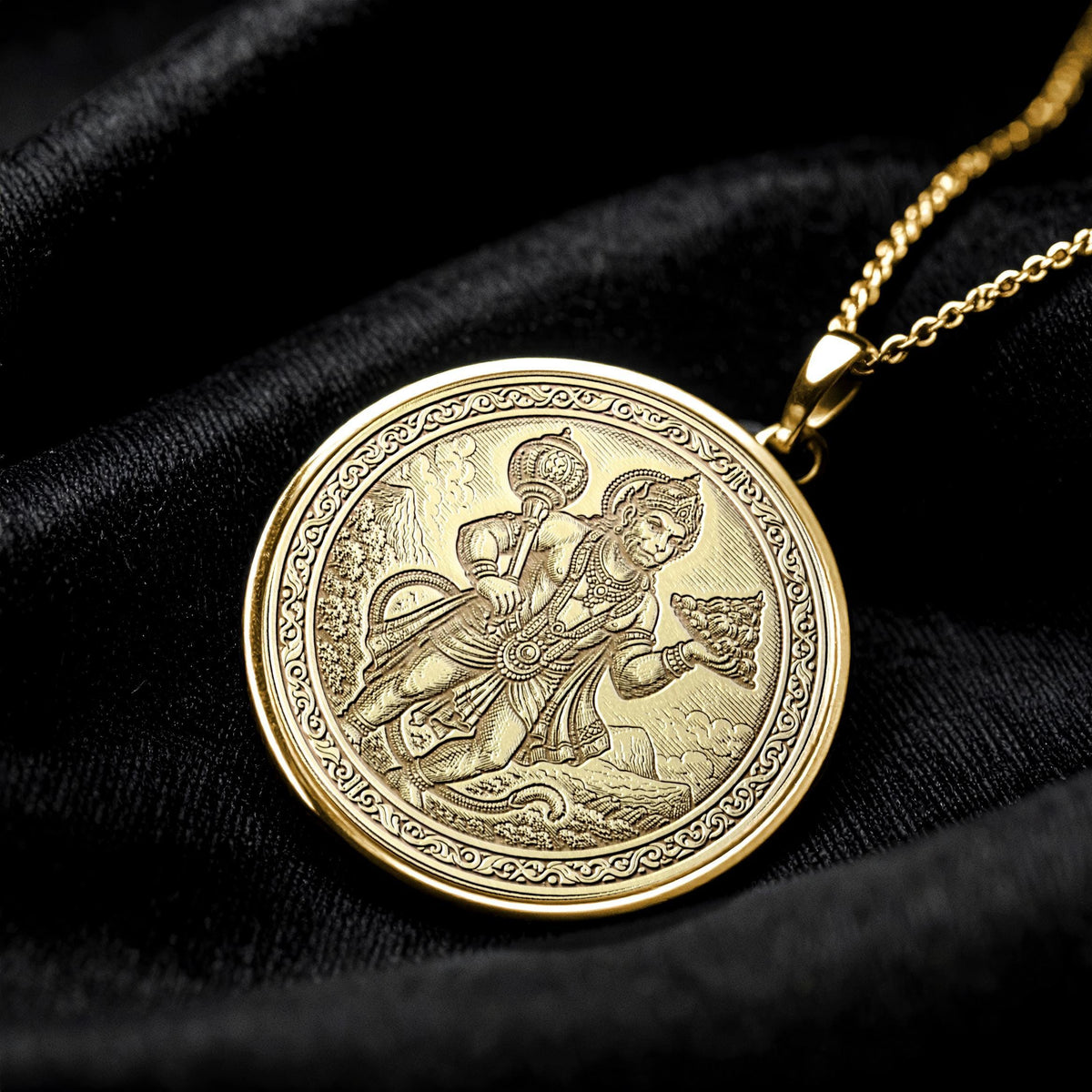 Hanuman Pendant Necklace – Hindu Spiritual Protection Jewelry, Devotion Amulet, Meaningfull Gift