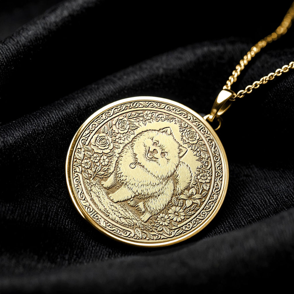 Sweet Pomeranian Necklace Pendant Keepsake Gift
