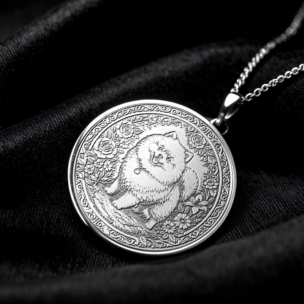 Sweet Pomeranian Necklace Pendant Keepsake Gift