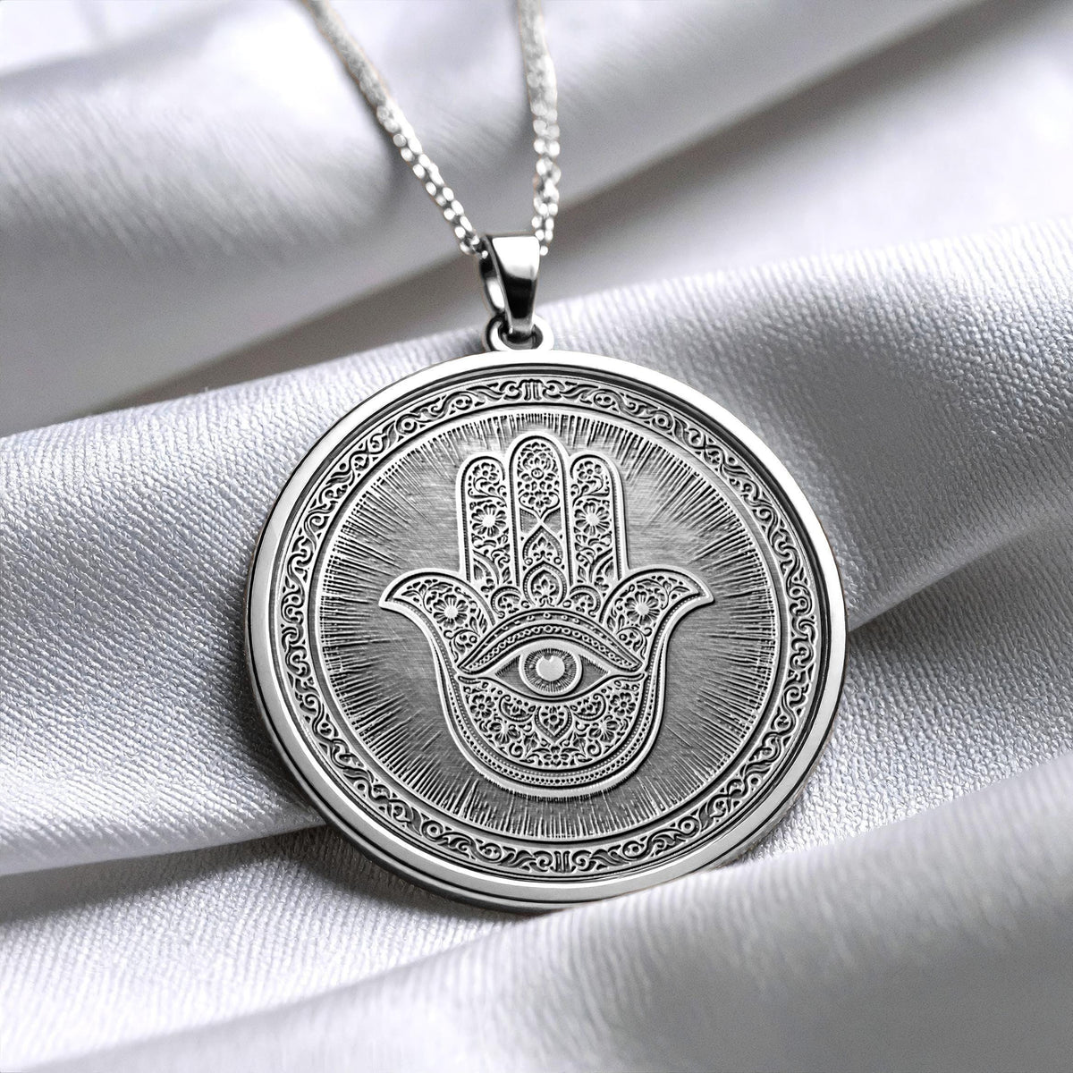 Evil Eye Protection Hamsa Pendant Necklace