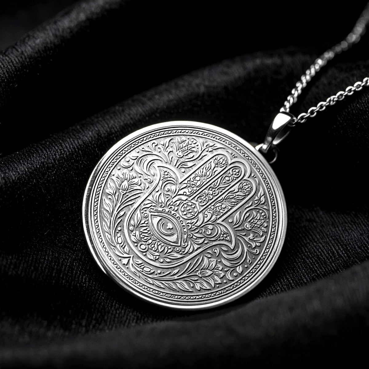 Hamsa Hand Evil Eye Necklace