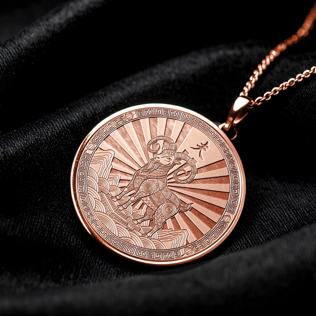 Personalized Year of the Goat Necklace – Symbol of Grace & Creativity