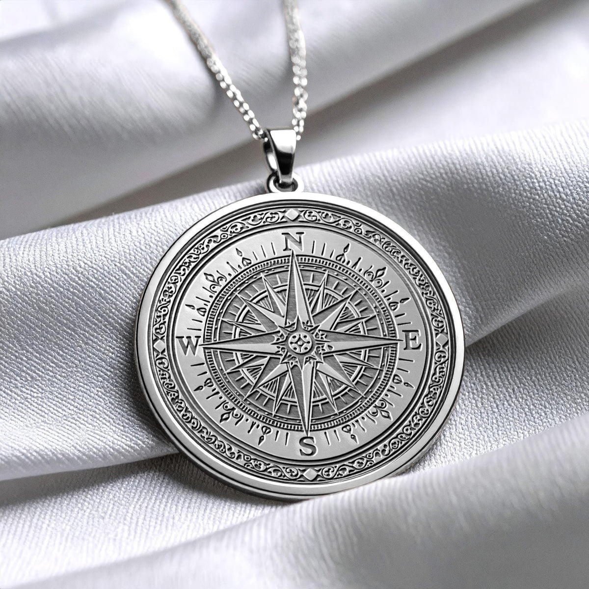 Compass Necklace – North Star Pendant for Travel, Direction and Adventure