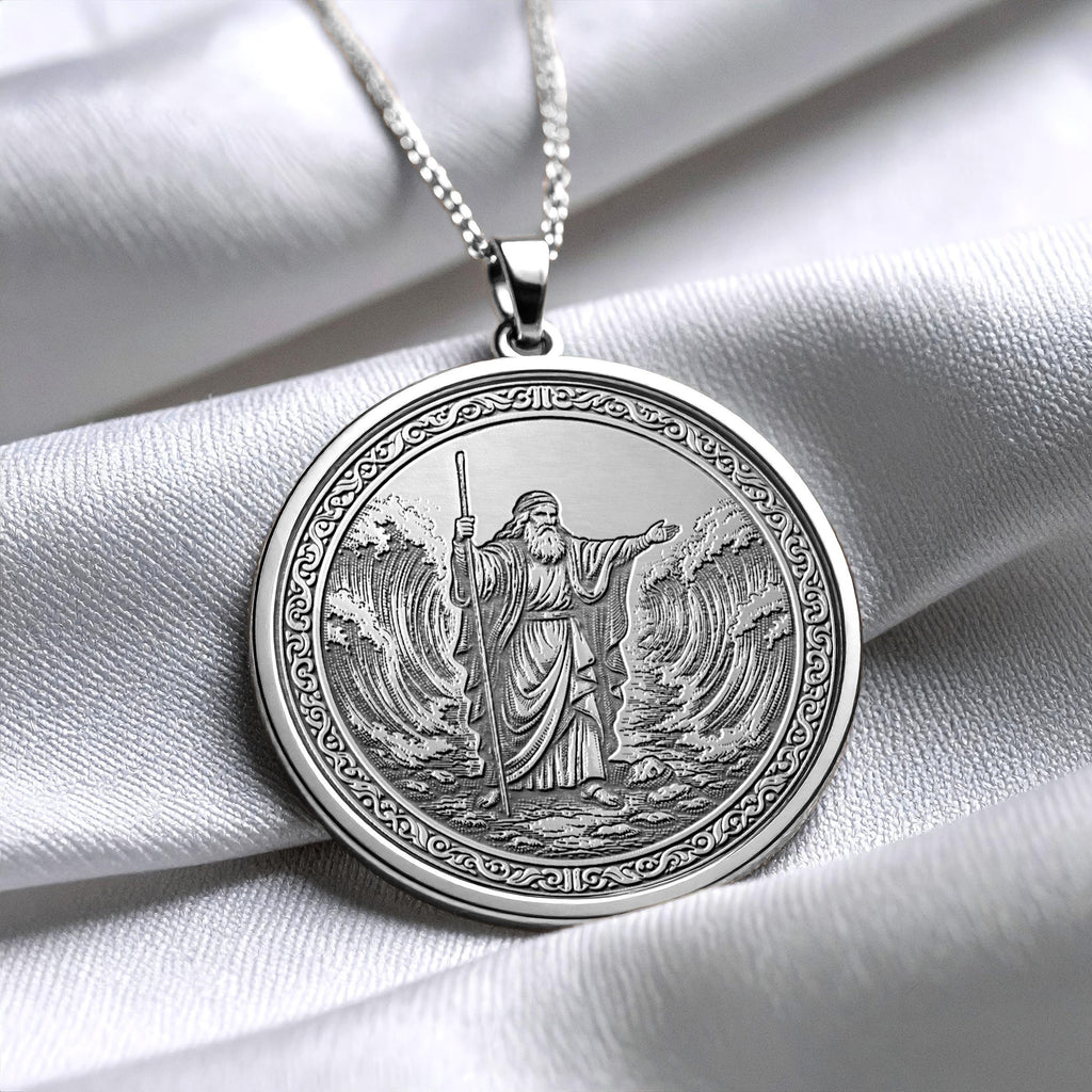 Moses Red Sea Miracle Faith Pendant Necklace