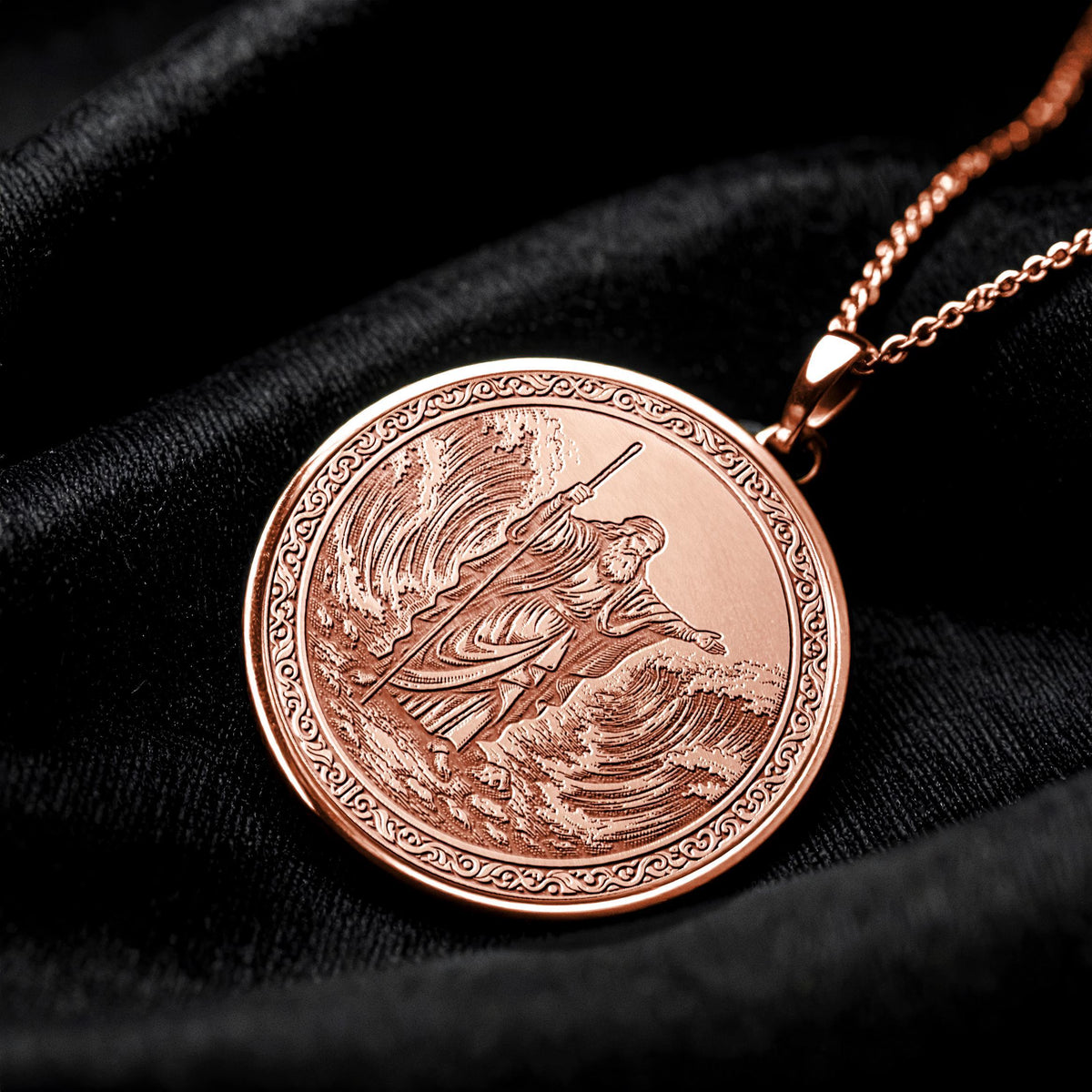 Moses Red Sea Miracle Faith Pendant Necklace