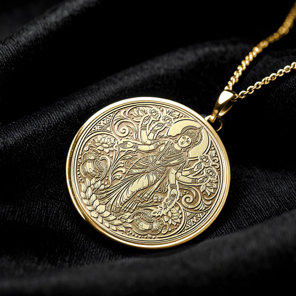 Elegance Lakshmi Pendant Necklace