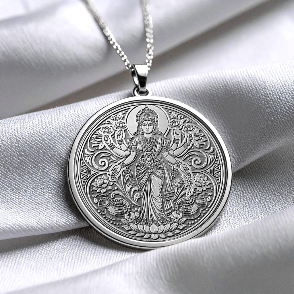 Elegance Lakshmi Pendant Necklace