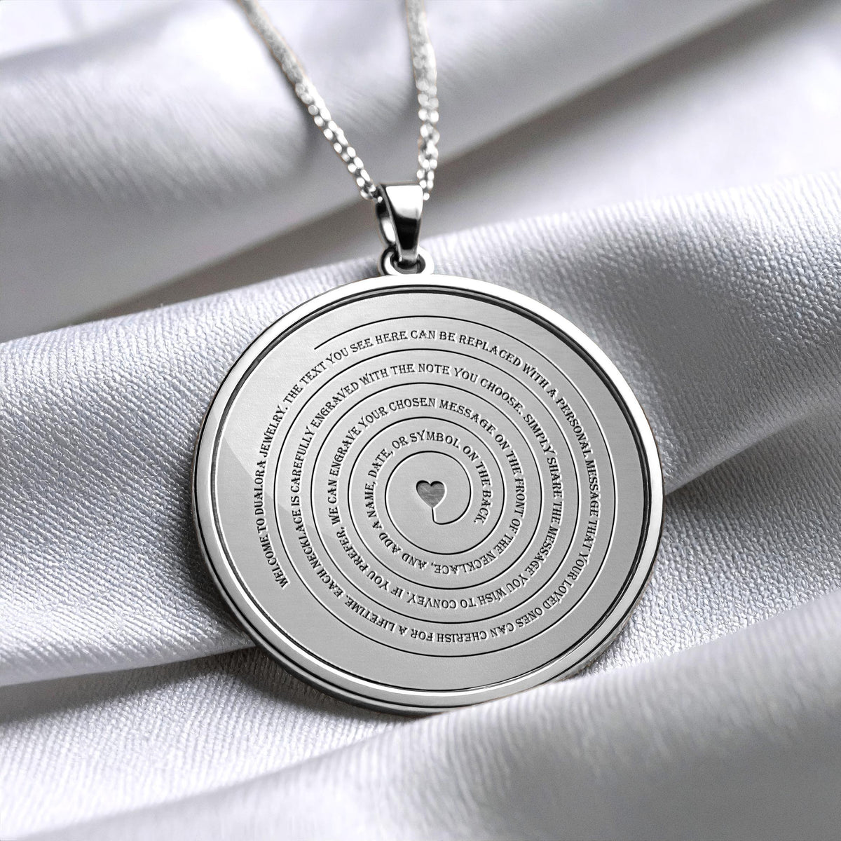 Engraved Quote Necklace • Personalized Message, Sterling Silver, Gold