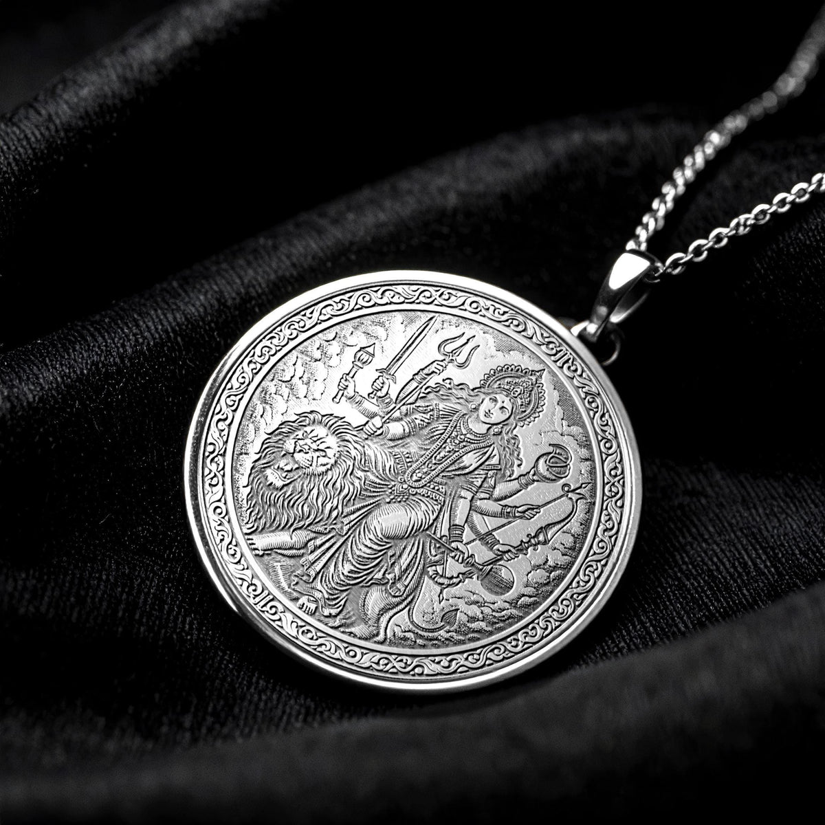 Durga Amulet Necklace Courage and Protection