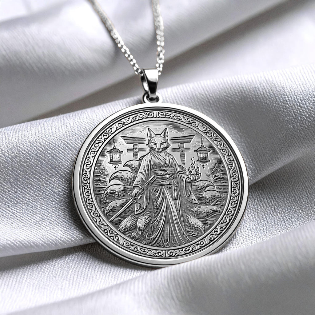 Kitsune Amulet Necklace for Intuition and Guidance