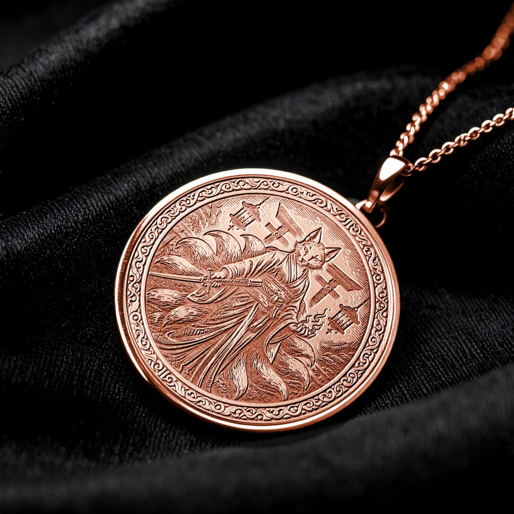 Kitsune Amulet Necklace for Intuition and Guidance