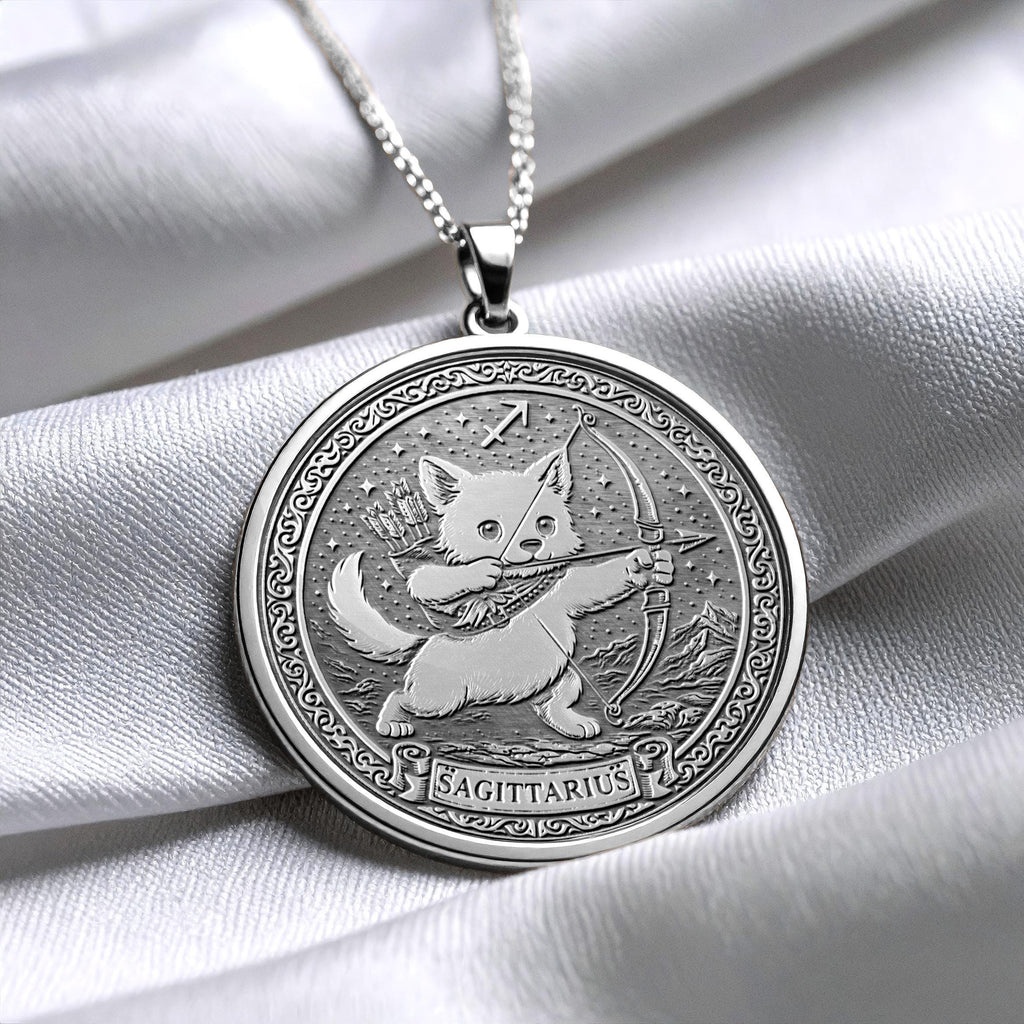 Sagittarius Dog Charm Necklace – Zodiac Astrology Pendant