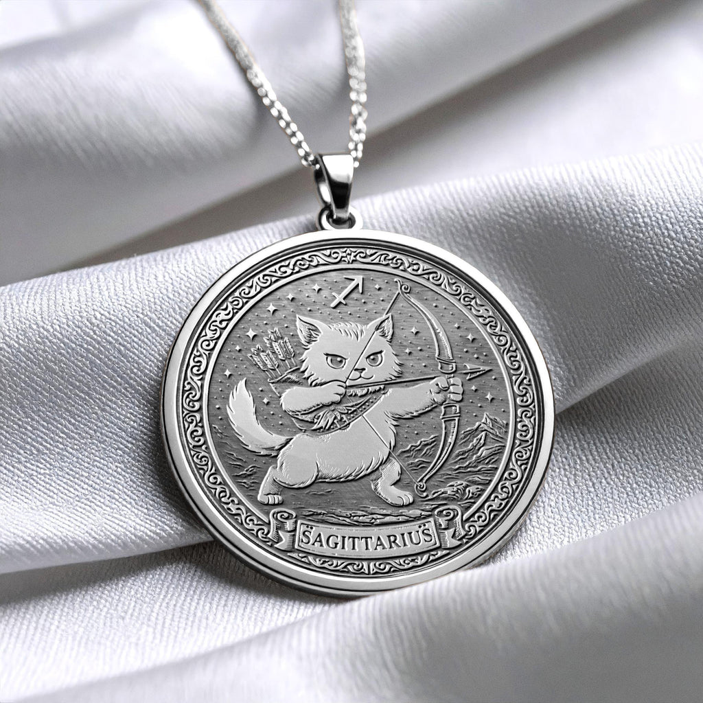 Sagittarius Zodiac Pendant Necklace – Sterling Silver Astrology Charm