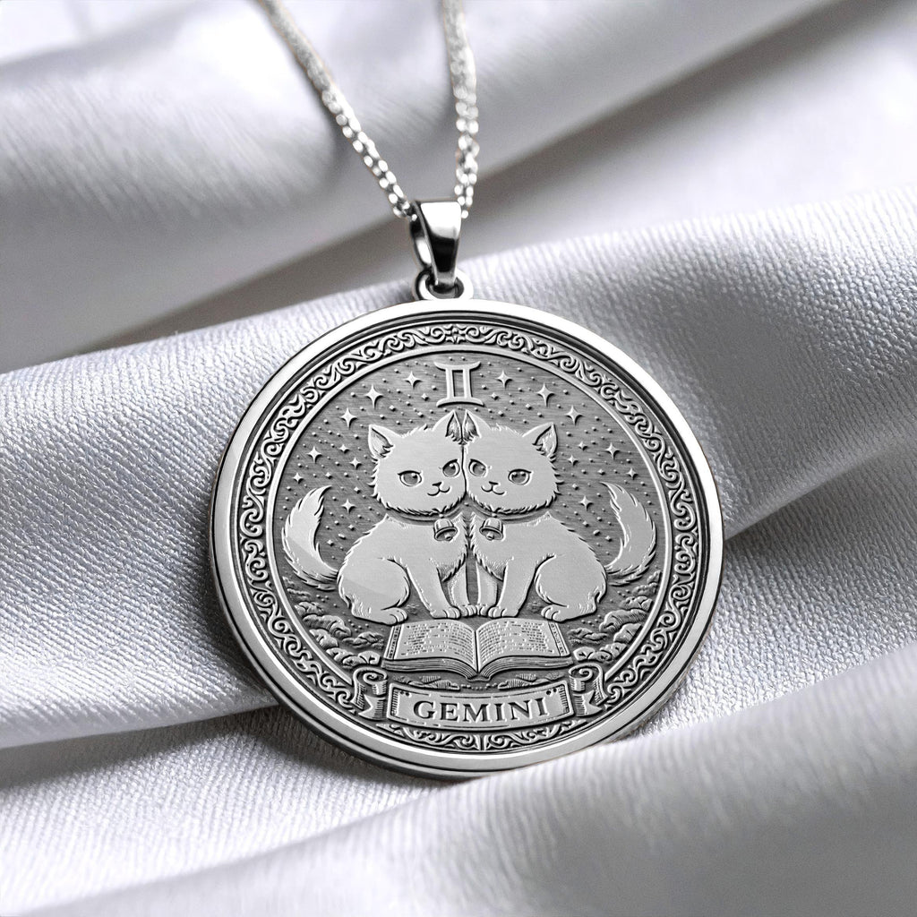 Gemini Zodiac Pendant Necklace Gift