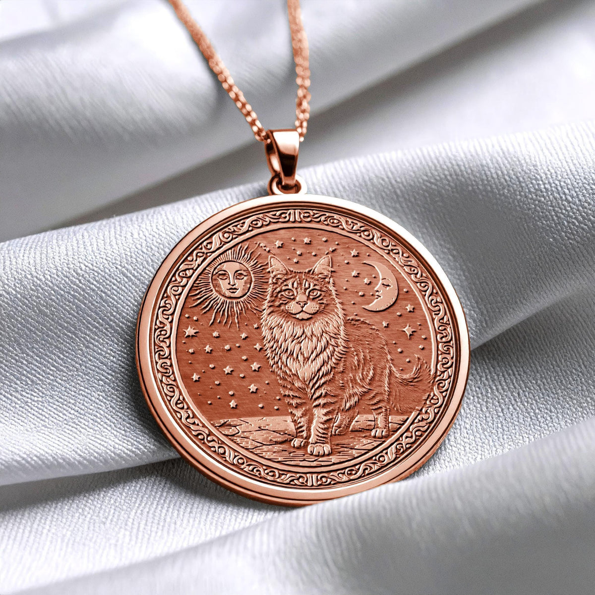 Maine Coon Cat Pendant Necklace