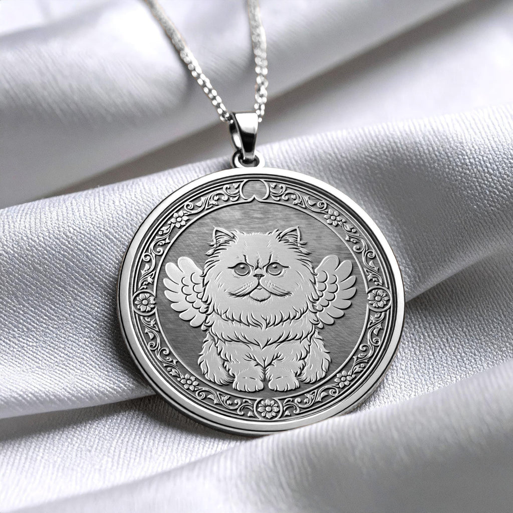 Delicate Kittle Persian Cat Keepsake Necklace