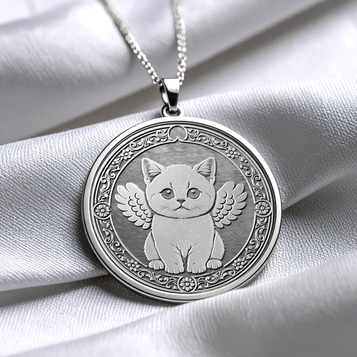 British Shorthair Kitty Elegant Charm Necklace