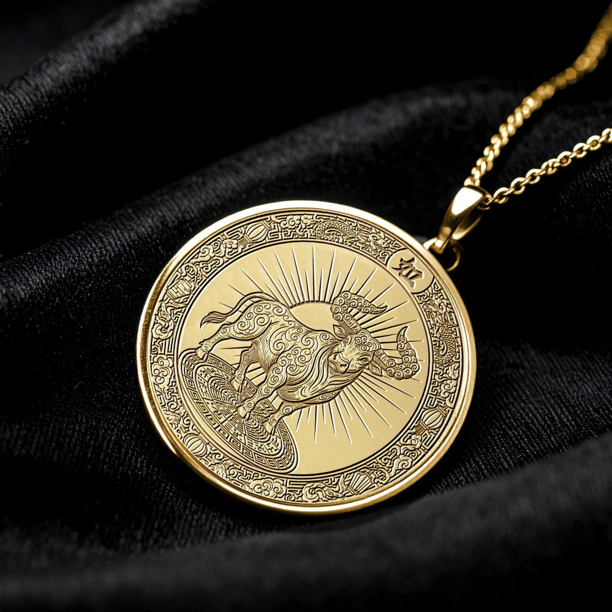 Chinese Zodiac Bull Necklace – Astrology Pendant for Strength and New Year Luck