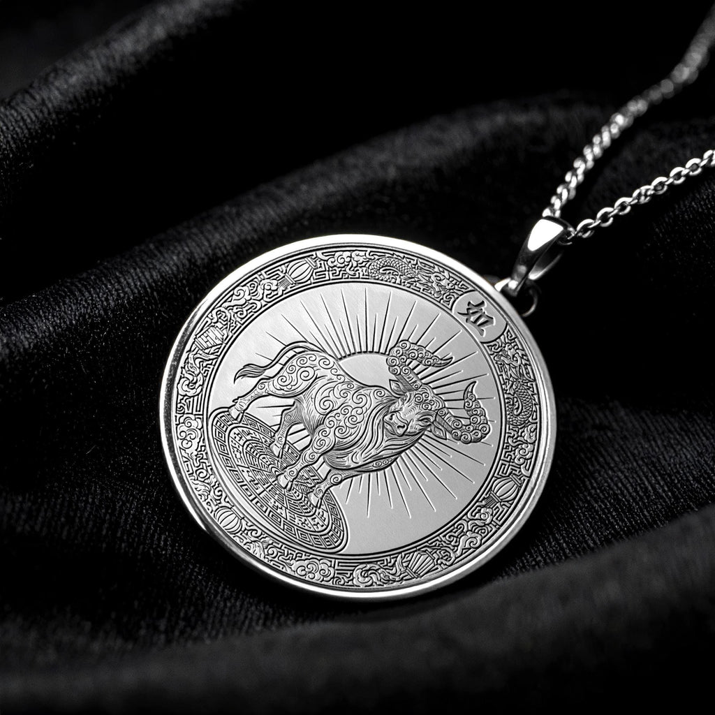 Chinese Zodiac Bull Necklace – Astrology Pendant for Strength and New Year Luck