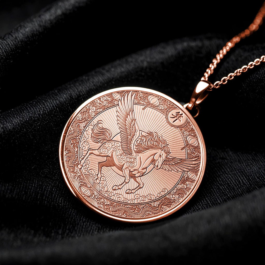Year of the Horse Pendant Necklace, Chinese Zodiac Jewelry , Lucky Symbol Gift, Animal Necklace